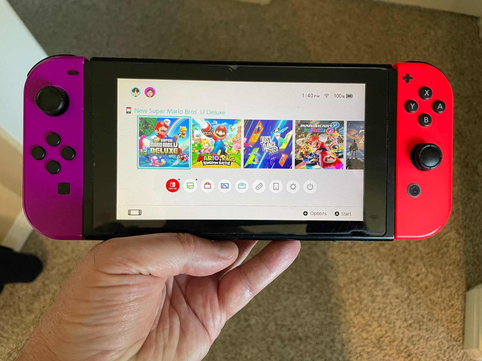 Nintendo Switch 32GB Console Bundle extra controllers dock + 3 Games + Extras
