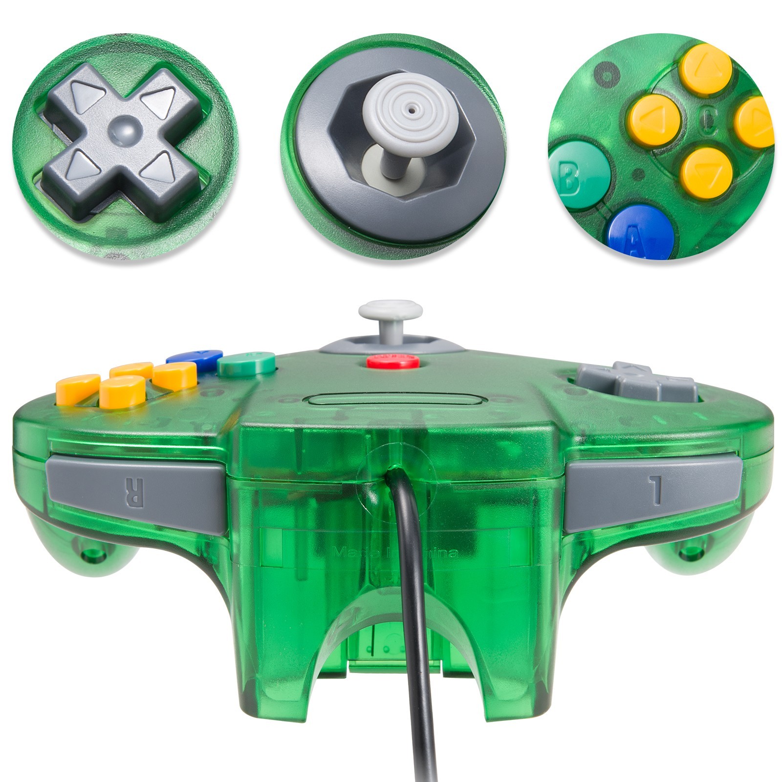 2PCS Classic N64 Controller Joystick Remote for N64 Video Game Console Gamepad