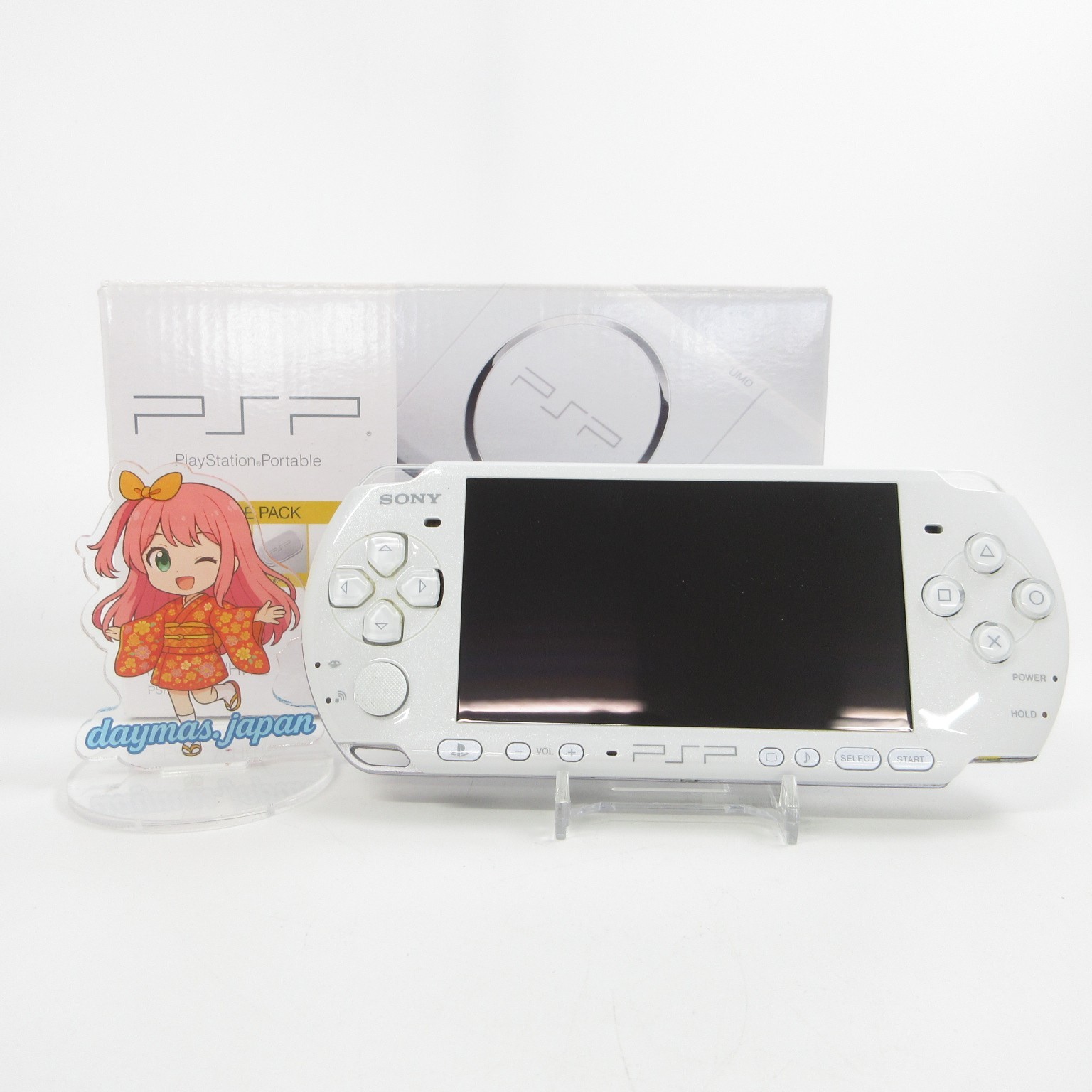 【Excellent】Sony PSP-3000 Pearl White Console No Battery Japan Ver. #DEN08/0530/0