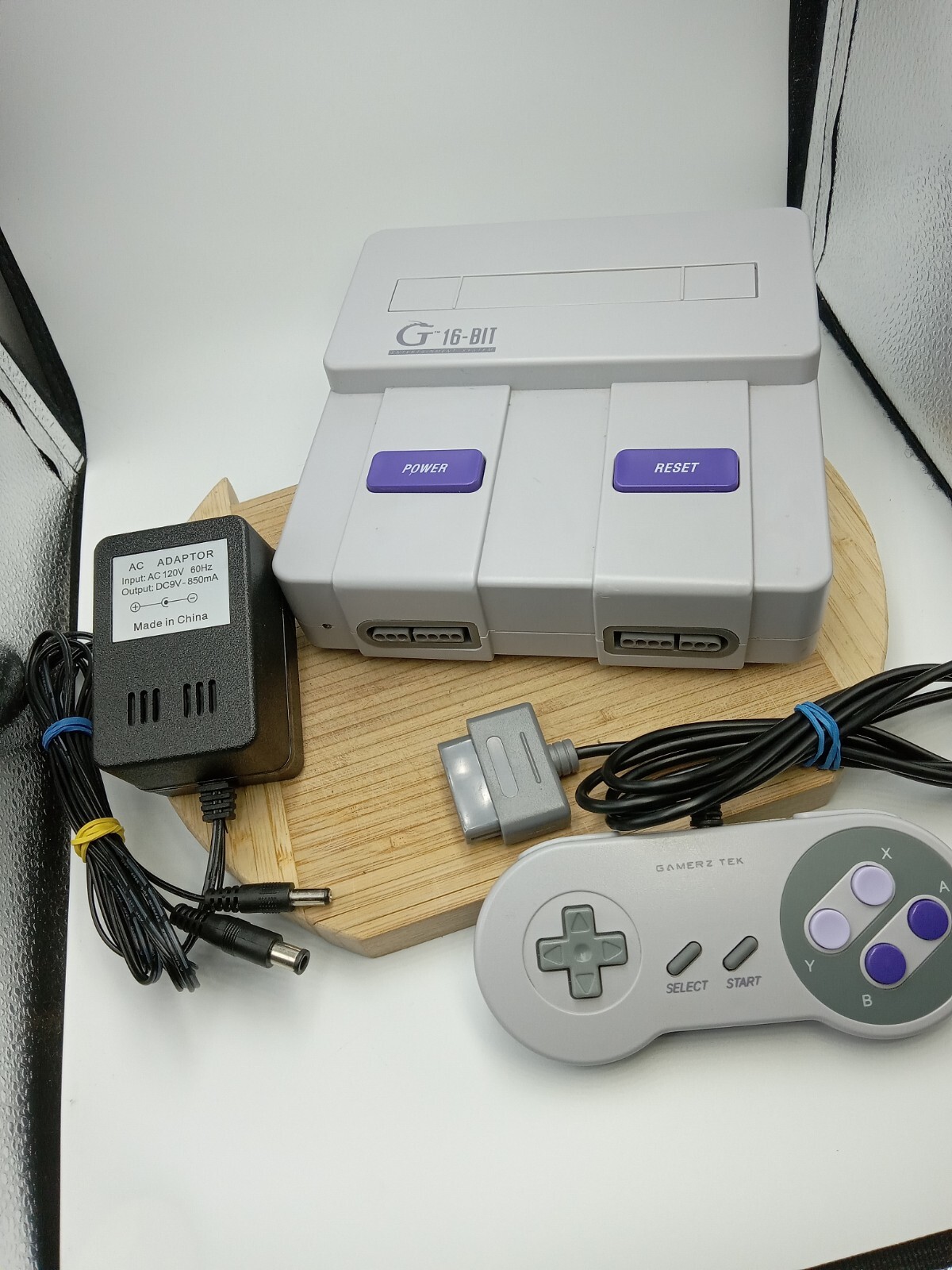 Gamerz Tek 16-Bit PARTS ONLY Entertainment System Console Without Colors No Work