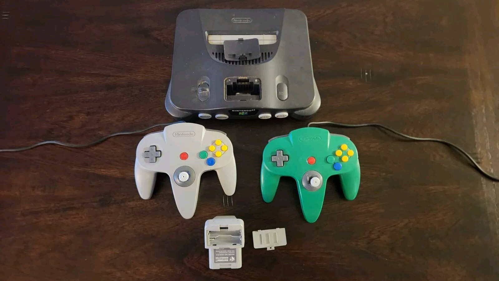 Nintendo 64 Console, Controllers And Rumble Pack Only – Charcoal Gray