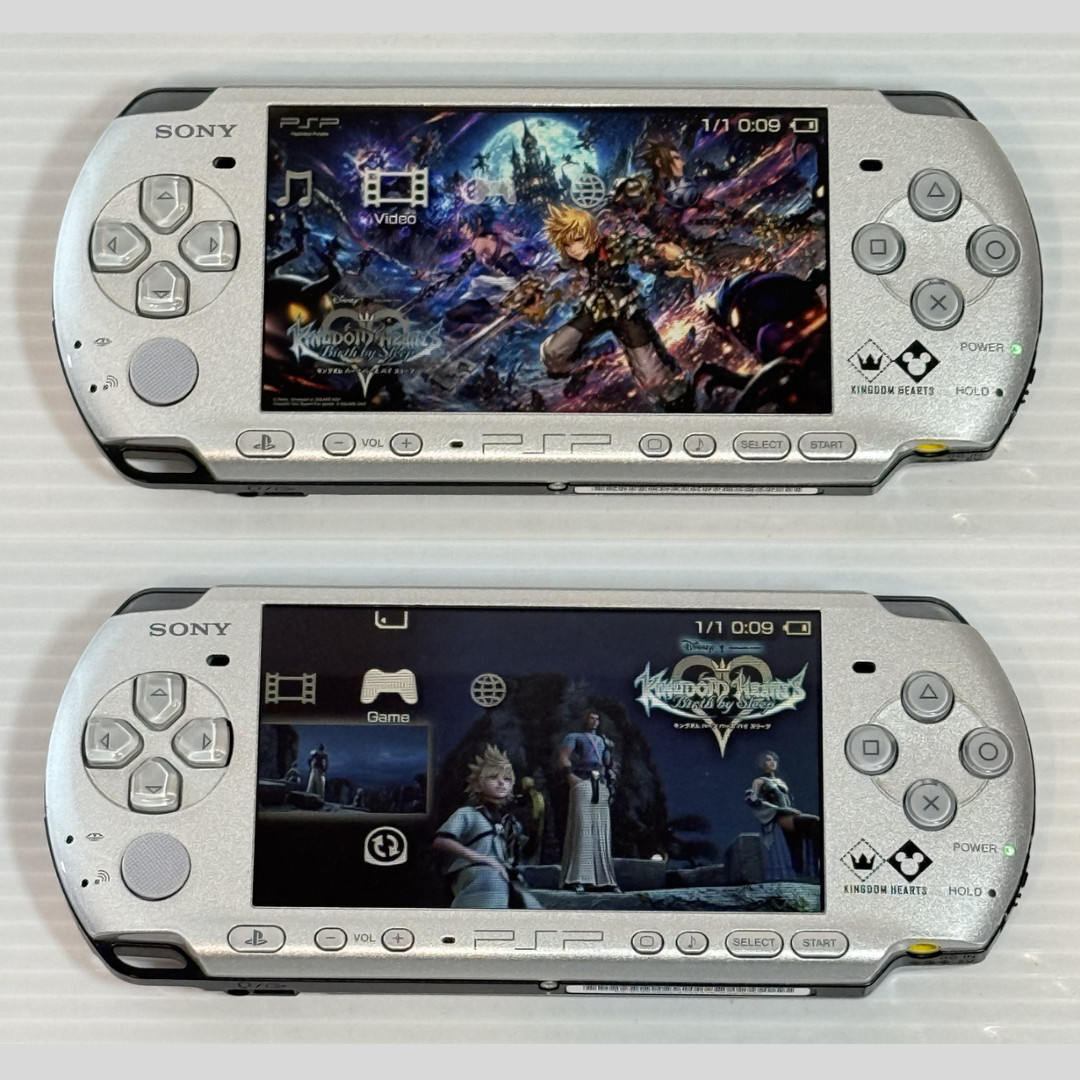 Sony PSP-3000 Console Silver Kingdom Hearts Limited Edition w/etc. – Very Good