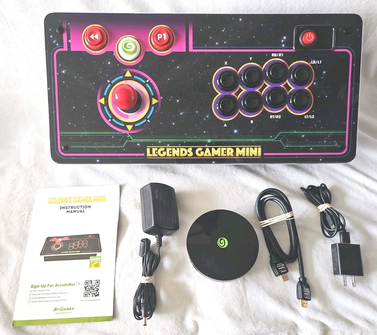 At Games Legends Gamer Mini Arcade Console w/Stream & Wireless Control Top