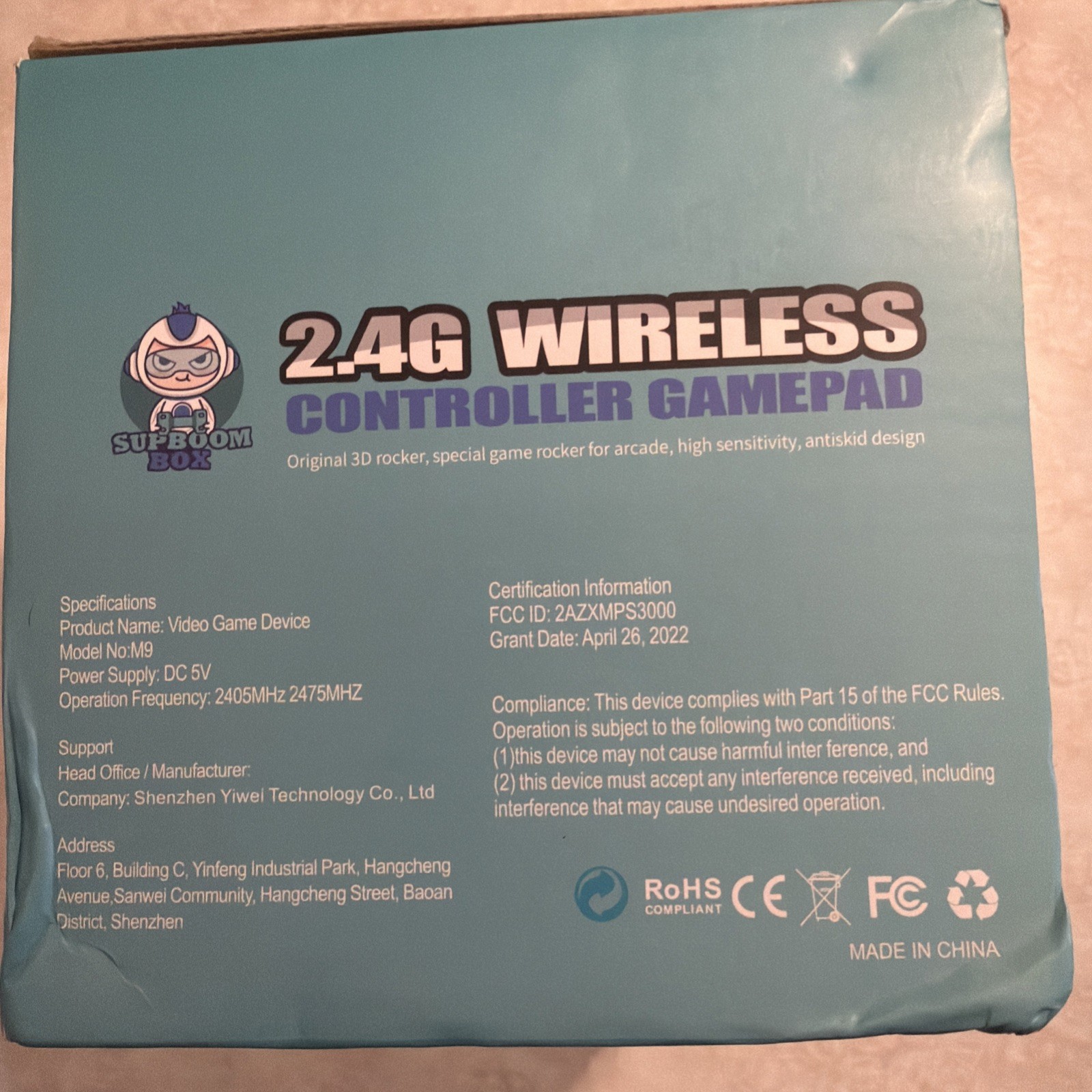 2.4G Wireless Controller Gamepad U36, 50k Games, 2 Controllers