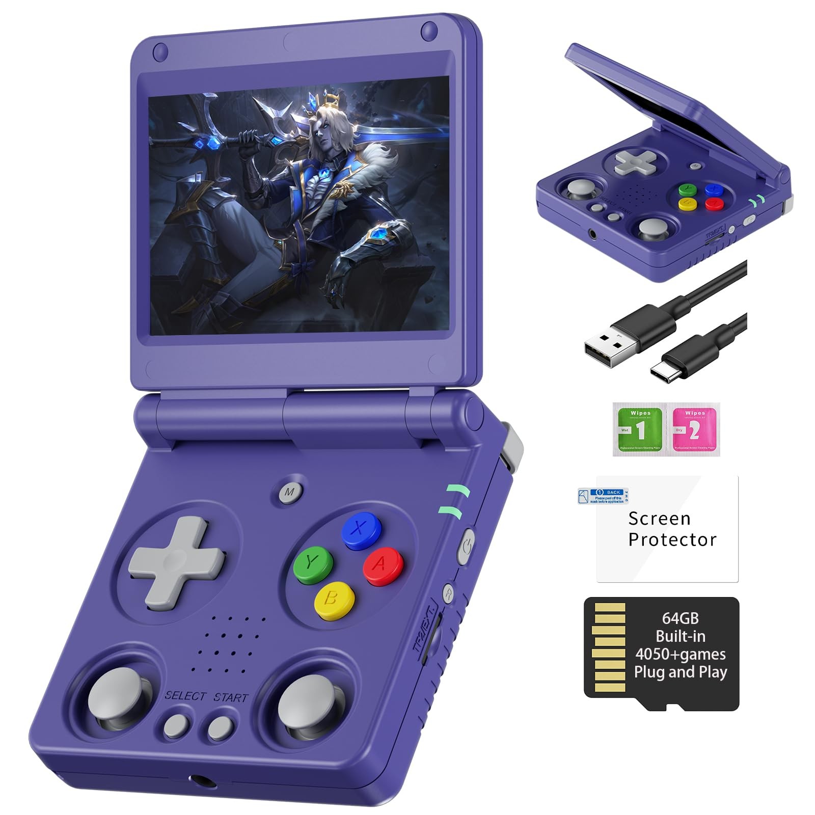 Anbernic RG34XXSP Retro Handheld Game Console Linux 3.4 inch IPS Screen 720*4…