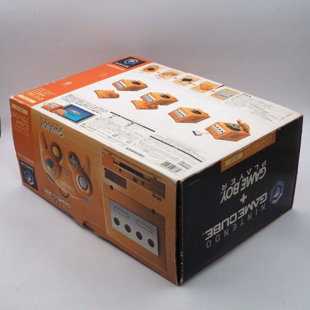 Nintendo GameCube Console System Orange + Game Boy Player Enjoy Plus Pack Boxed