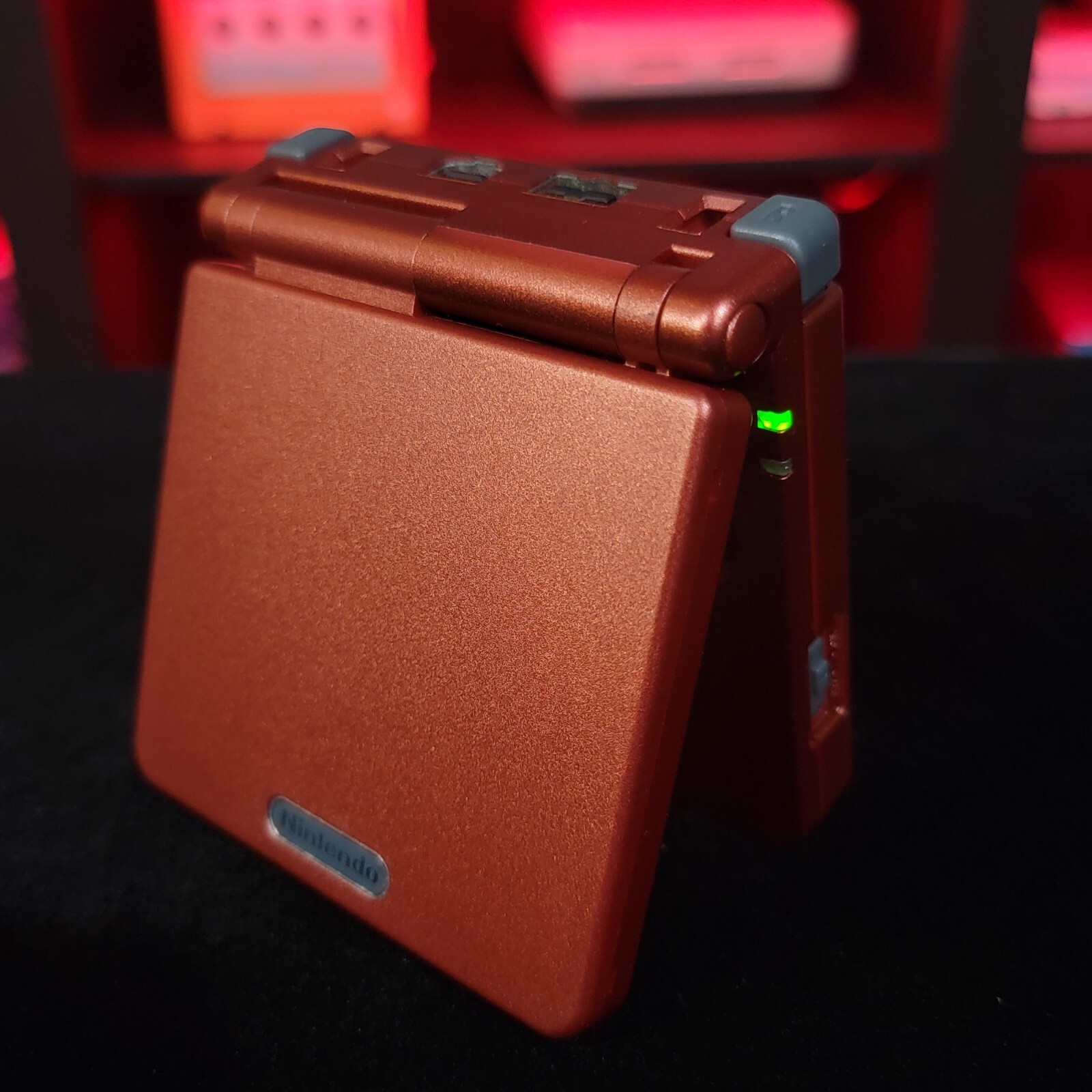 Red Nintendo Game Boy Advance GBA SP IPS MOD Adjustable Brightness