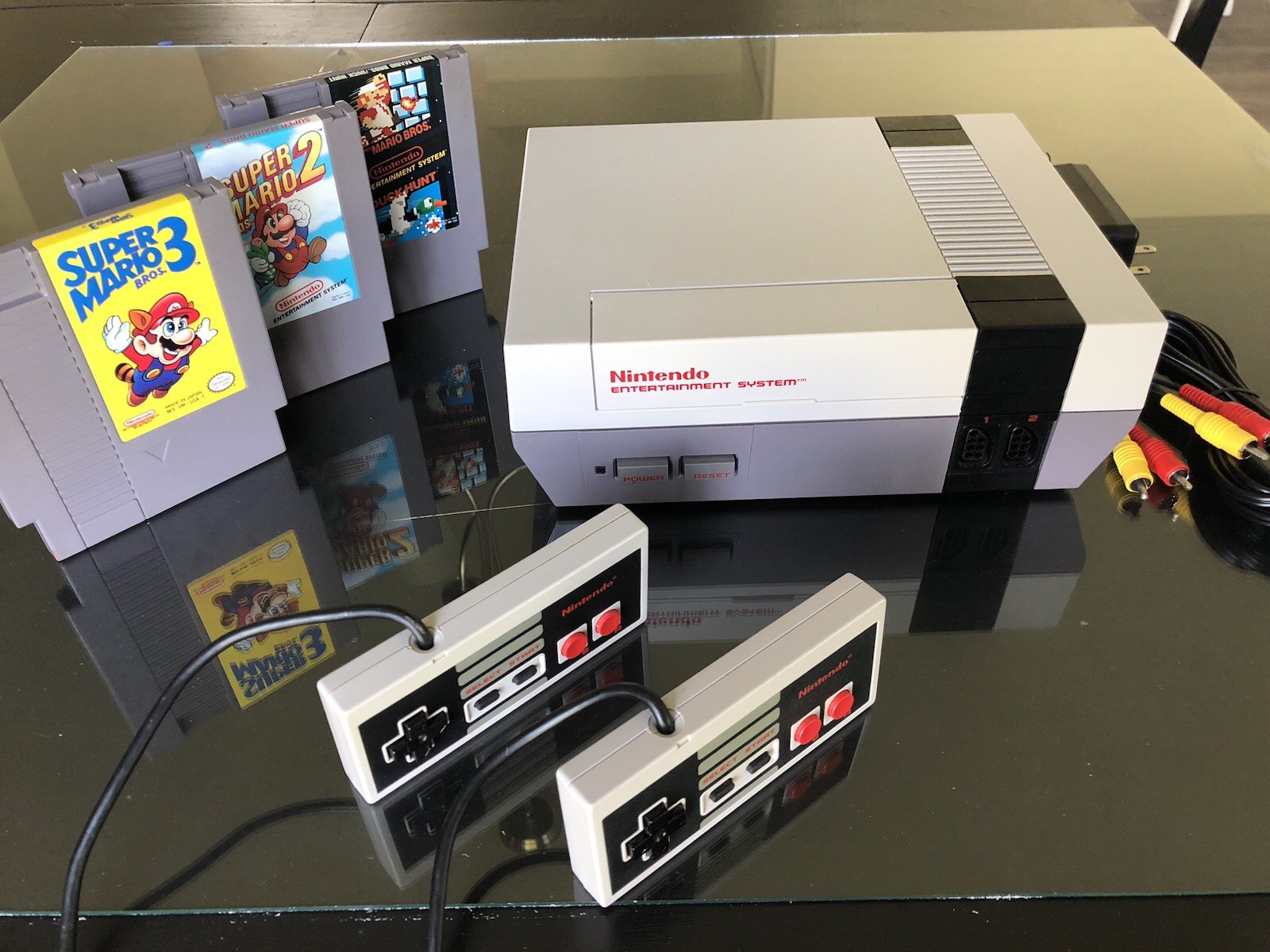 NINTENDO NES Console System Bundle Games Super Mario 1 2 3 SHIPS SAME DAY