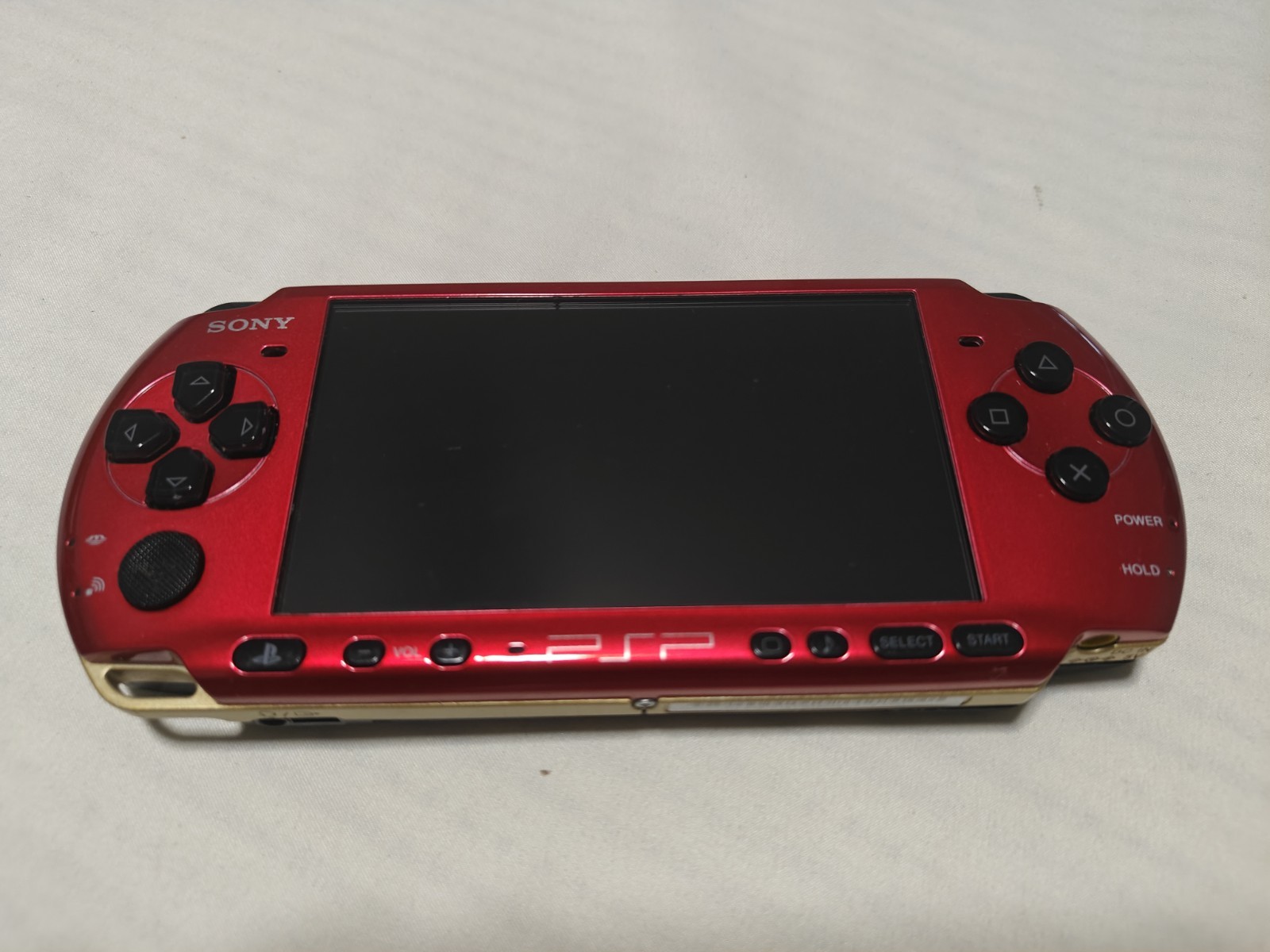 Sony PSP 3000 Console MONSTER HUNTER 3RD Glass Lens IPS Screen Red Good Condi