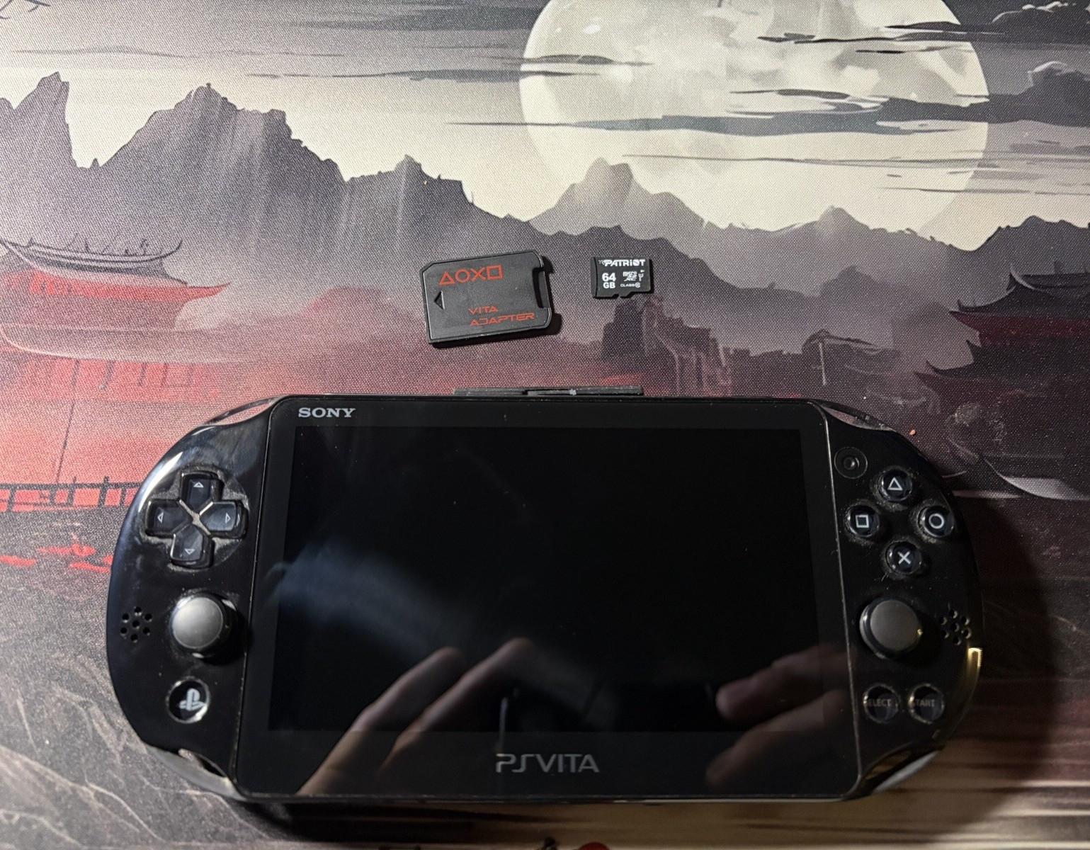 Sony PS Vita PCH-2001 Black Wi-Fi Handheld System 64GB microSD w/ Adapter