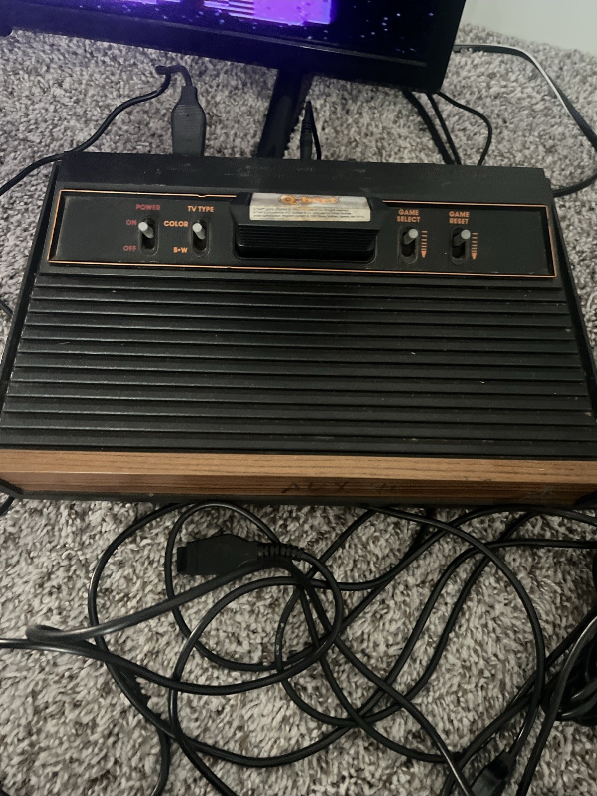 Atari 2600 Woodgrain Console With Extras Read Description