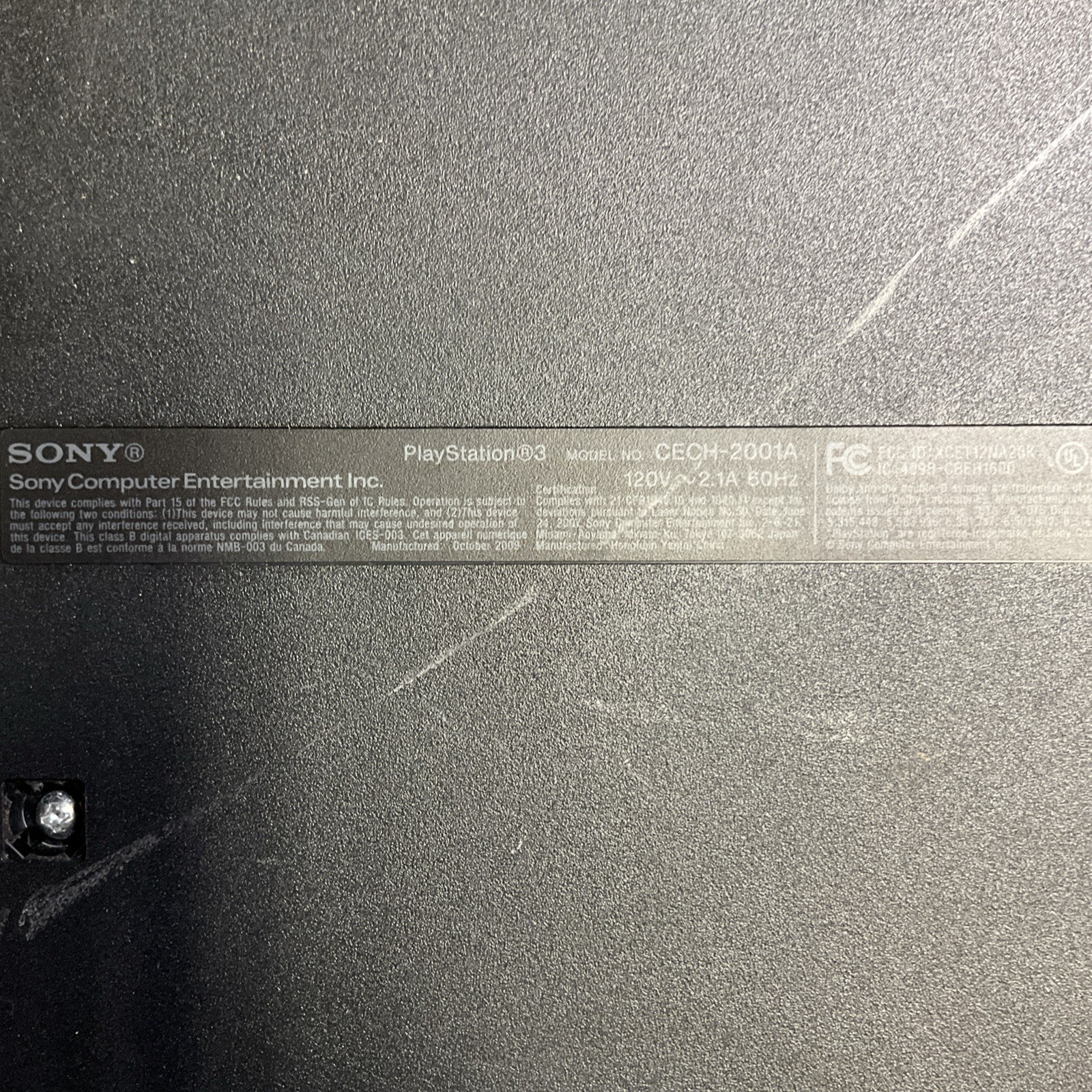 Sony Playstation 3 PS3 Slim CECH-2001A Console – For Repair – Powers On-Stays On