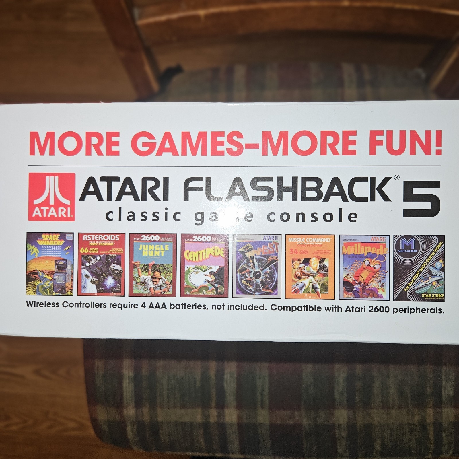Atari Flashback 5 Classic Game Console 92 Games 2 wireless Controllers AC Adpt