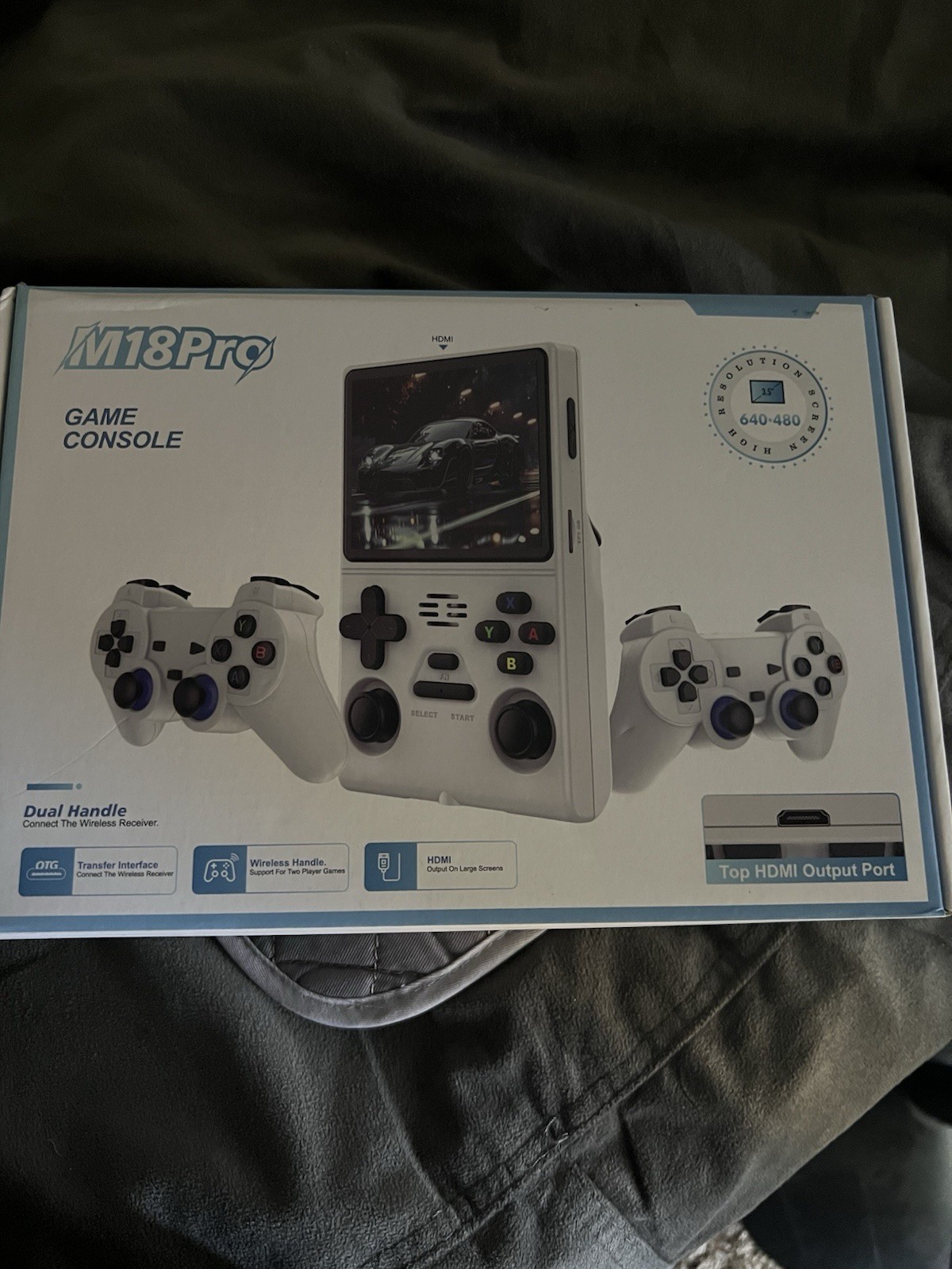 M18Pro Handheld Game Console White 2 Wireless Controllers HDMI USB-C 64GB