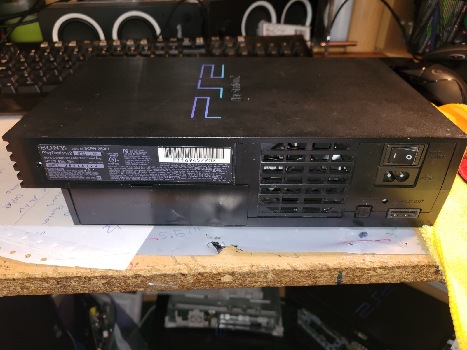 Sony PS2 Game System Gaming Console PLAYSTATION-2 Black SCPH-35001 NTSC
