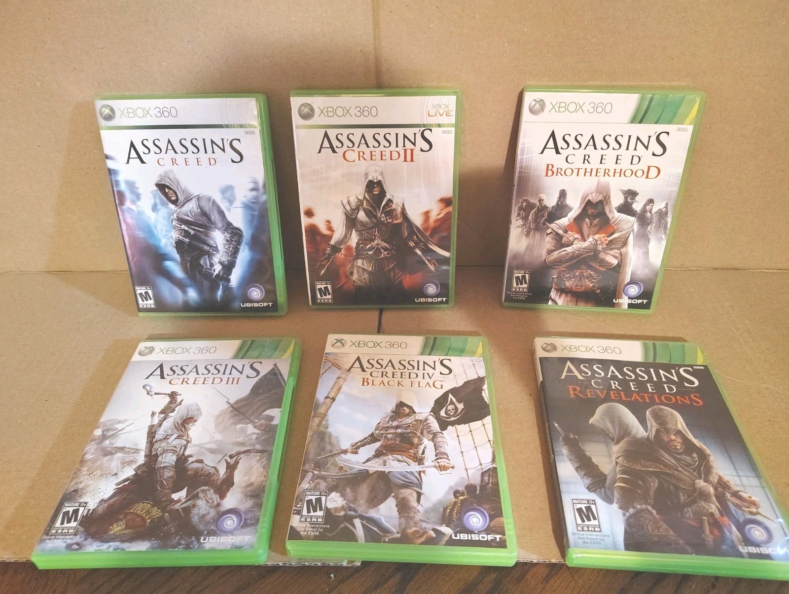 Microsoft Xbox 360 Console With 6 Assassin’s Creed Games Bundle Tv Not Included