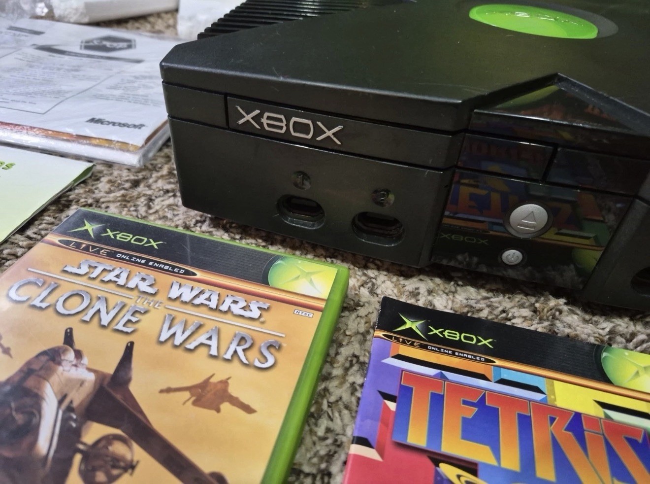 Xbox Original Console Complete in Box CIB Box TESTED WORKING Great Box Very Nice