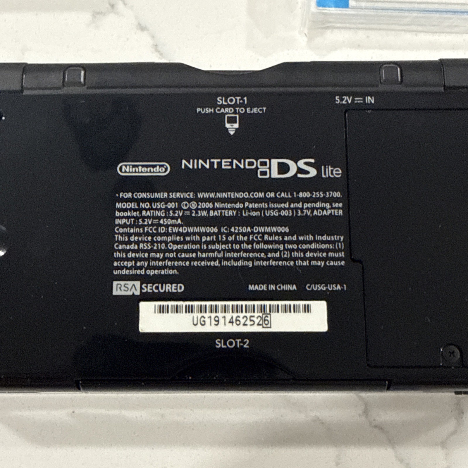 Nintendo DS Lite Handheld System in Box – Onyx – Charger & Manual *PLEASE READ*