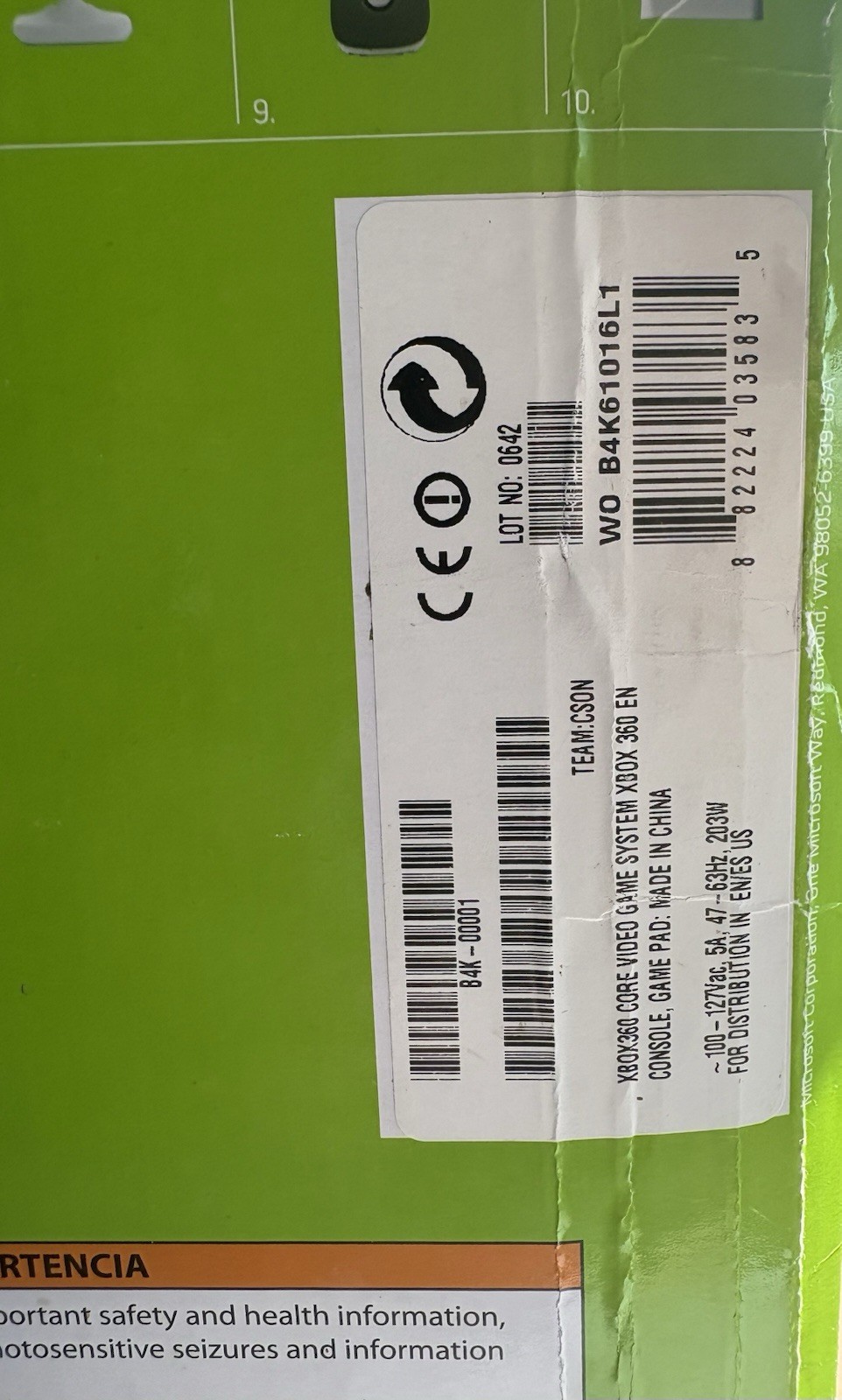 Working Microsoft Xbox 360 Core System White Console (B4K-00001) + Face Plates