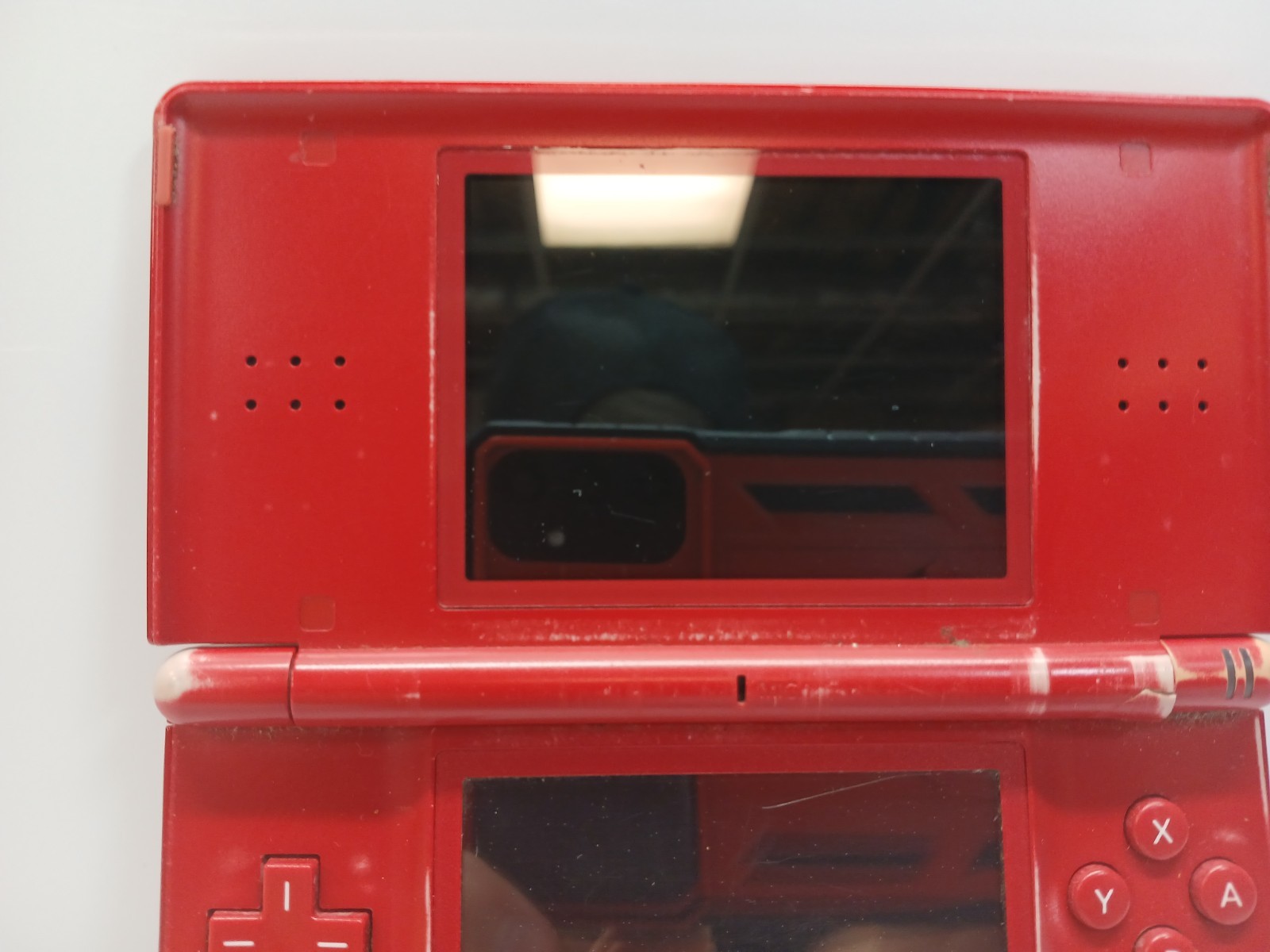 Nintendo DS Lite Red Mario Edition Console USG-001 FOR PARTS or REPAIR