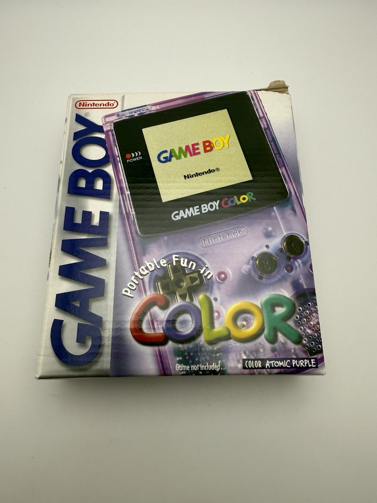 Nintendo Gameboy Color CLEAN Atomic Purple CGB-001 Box & Inserts Only