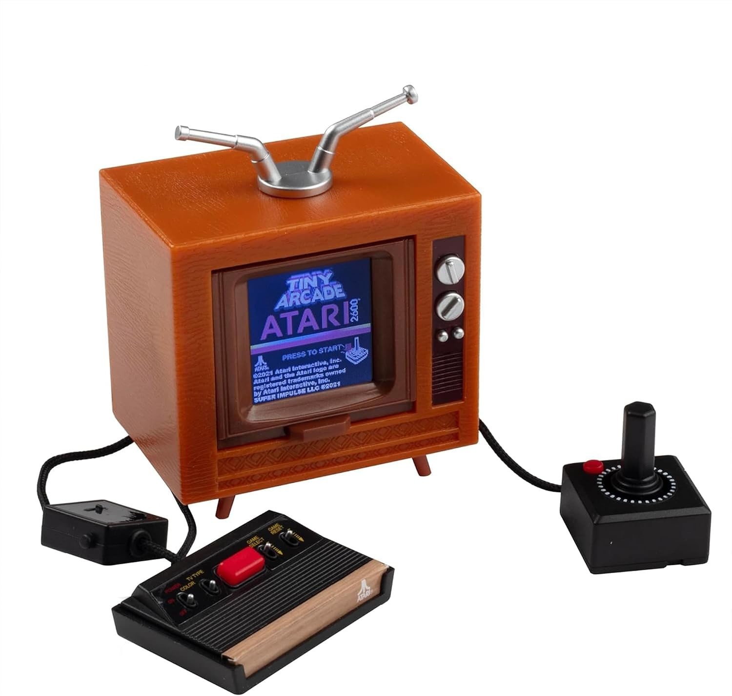 Miniature Atari 2600 Console – 1.5” LCD TV and 10 Classic Games for Retro Gaming