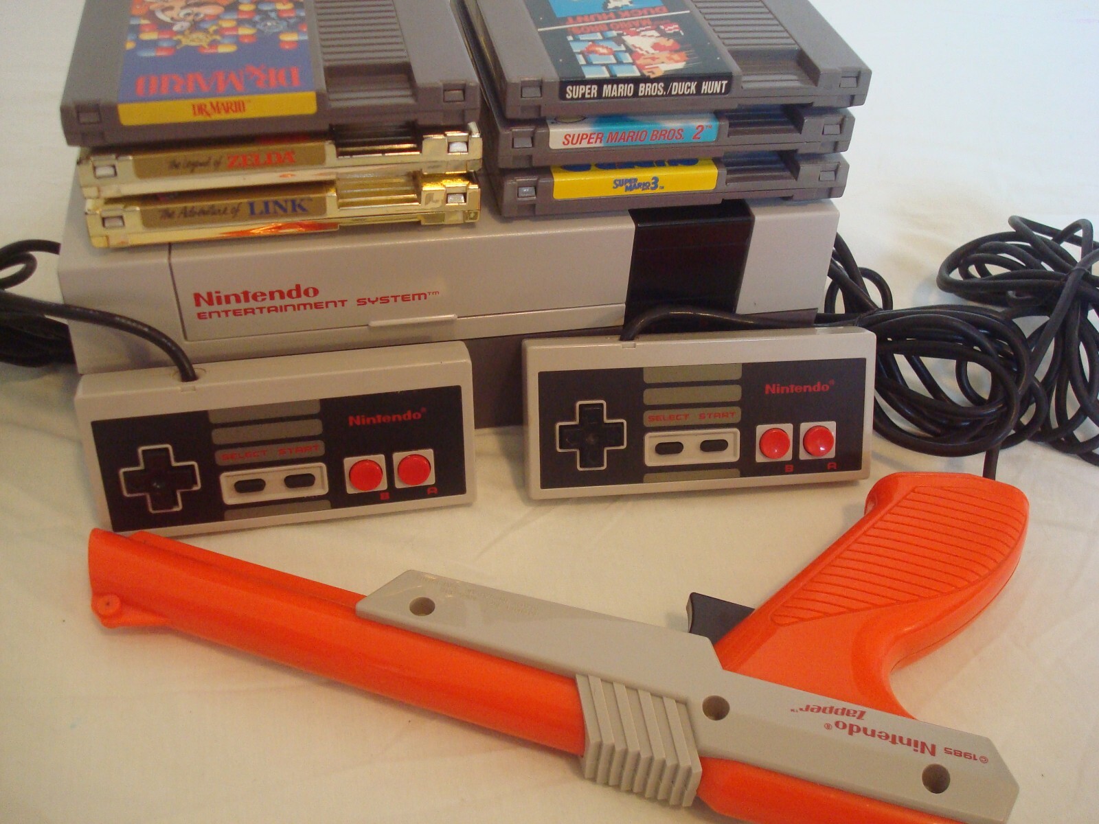 Nintendo NES Console Bundle NEW PIN Game Lot Super Mario 1 2 3 GOLD ZELDA + LINK