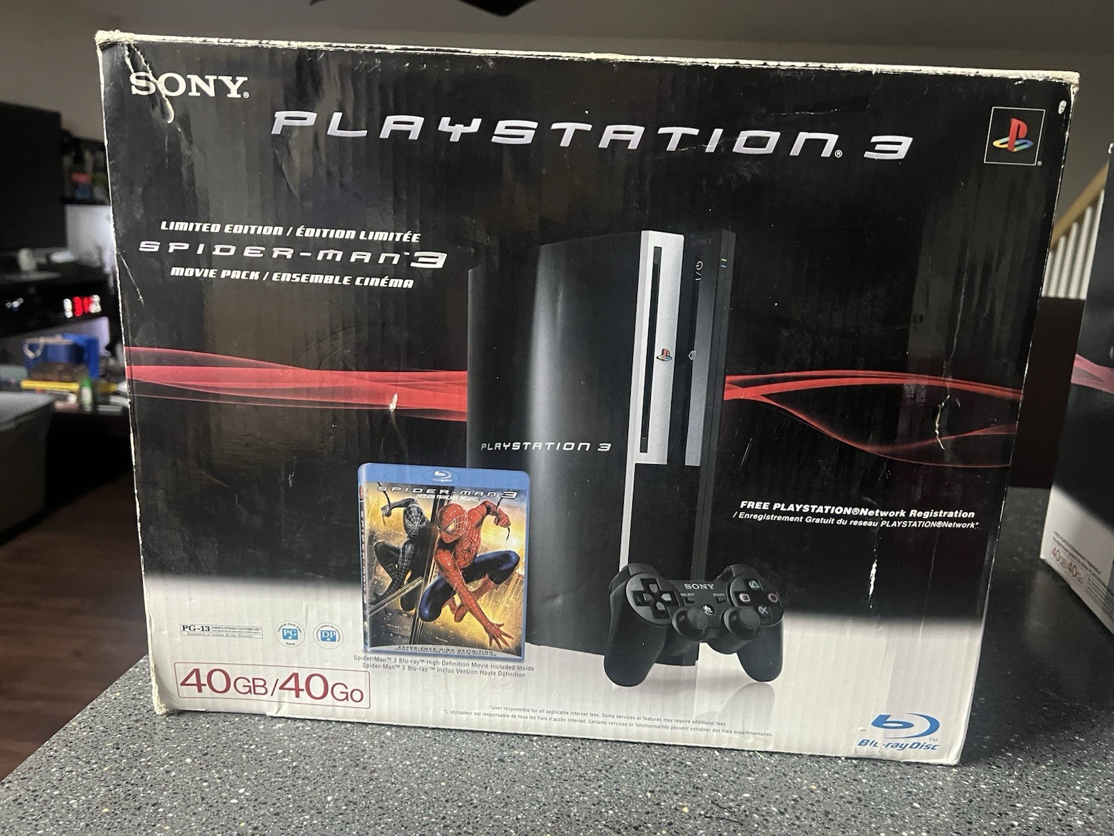 Empty Console Box for Sony Playstation 3 40GB Spider-Man 3 Bundle