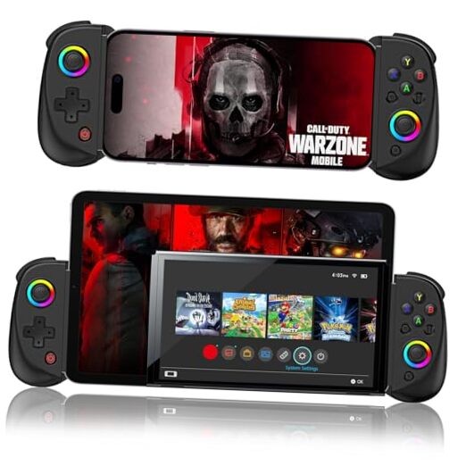 Mobile Gaming Controller for iPad/Tablet[Within 5-10″] Wireless D8 Black