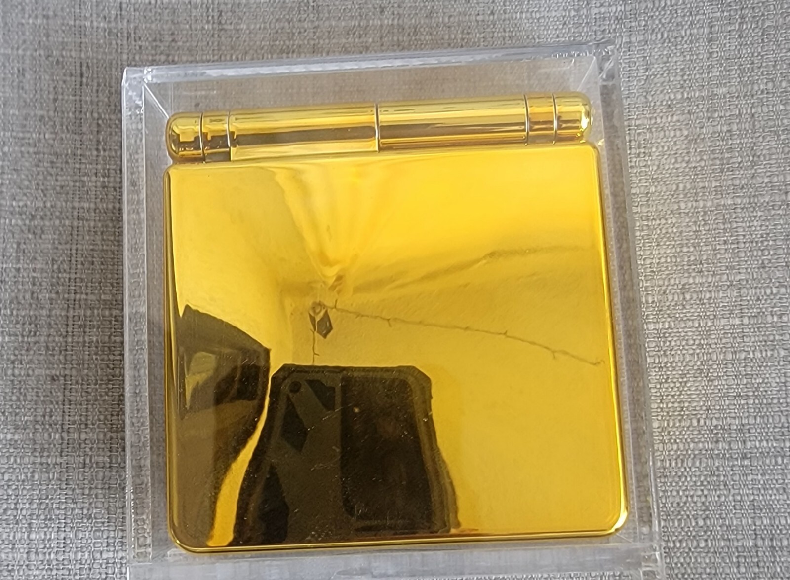 Gameboy Advance SP Glossy Gold🏆 Modded Retro Console IPS 🌲 Backlit .Gift Idea