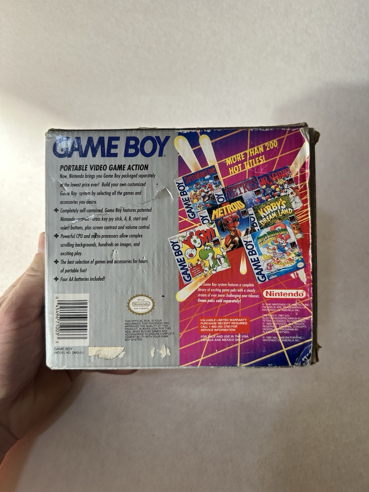 Original Nintendo Game Boy Gameboy Console With Original Box CIB TESTED WORKING