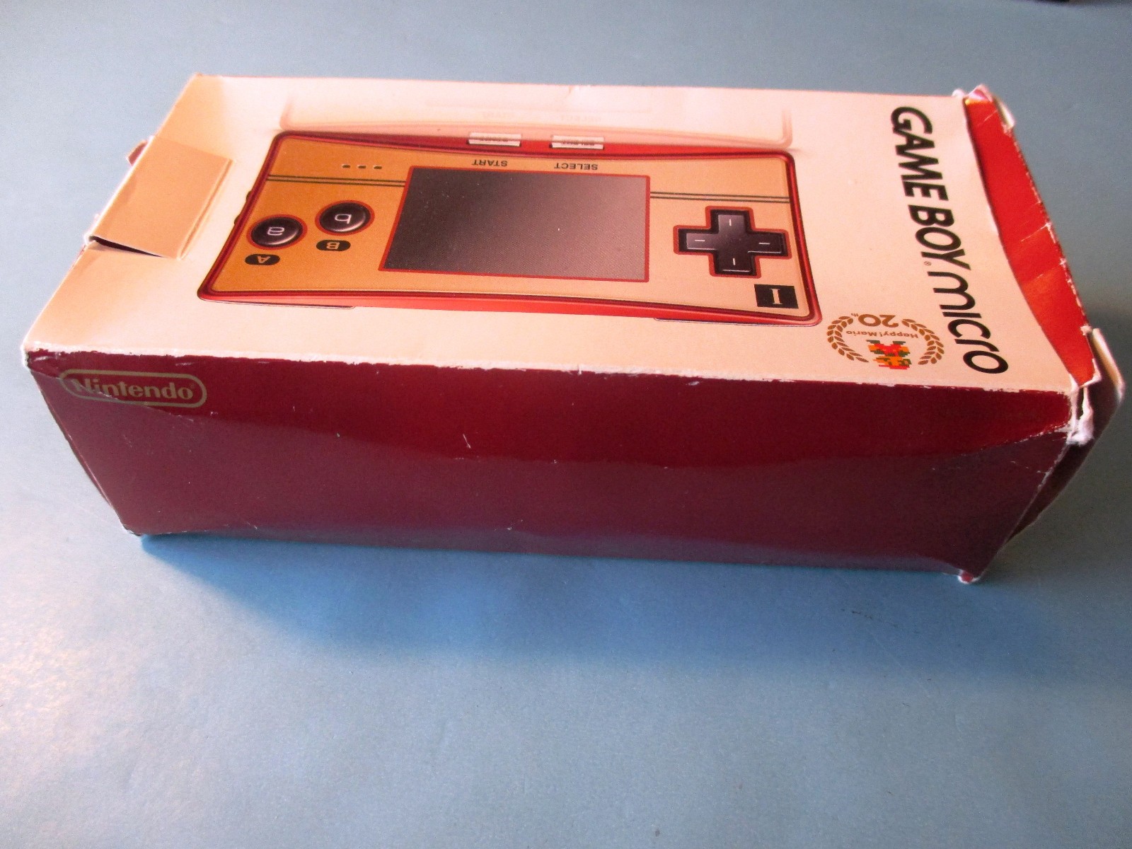 Nintendo Game Boy Micro 20th Anniversary Edition System Gold/Red in Box +Charger
