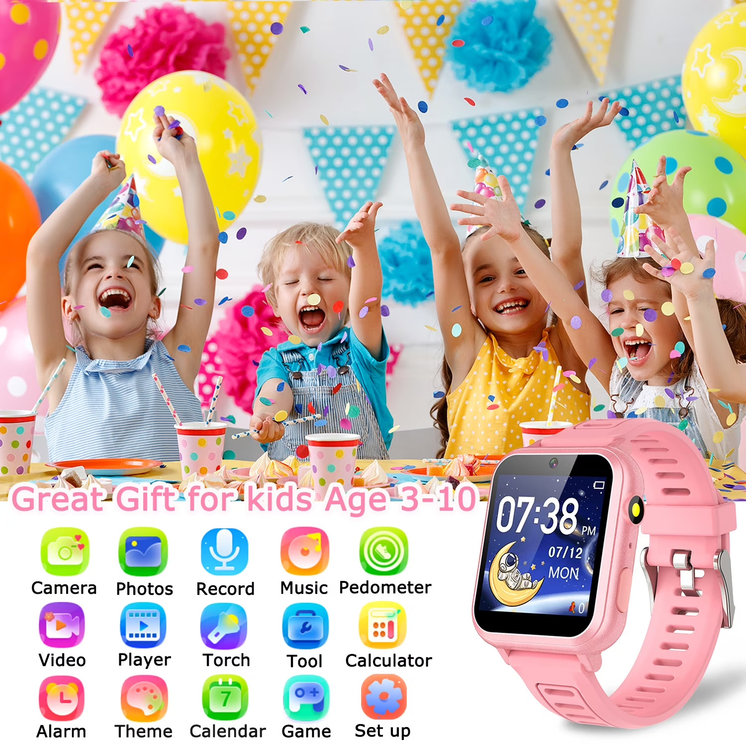 HD Touch Screen Cellular 1.54″ Case with Pink Band