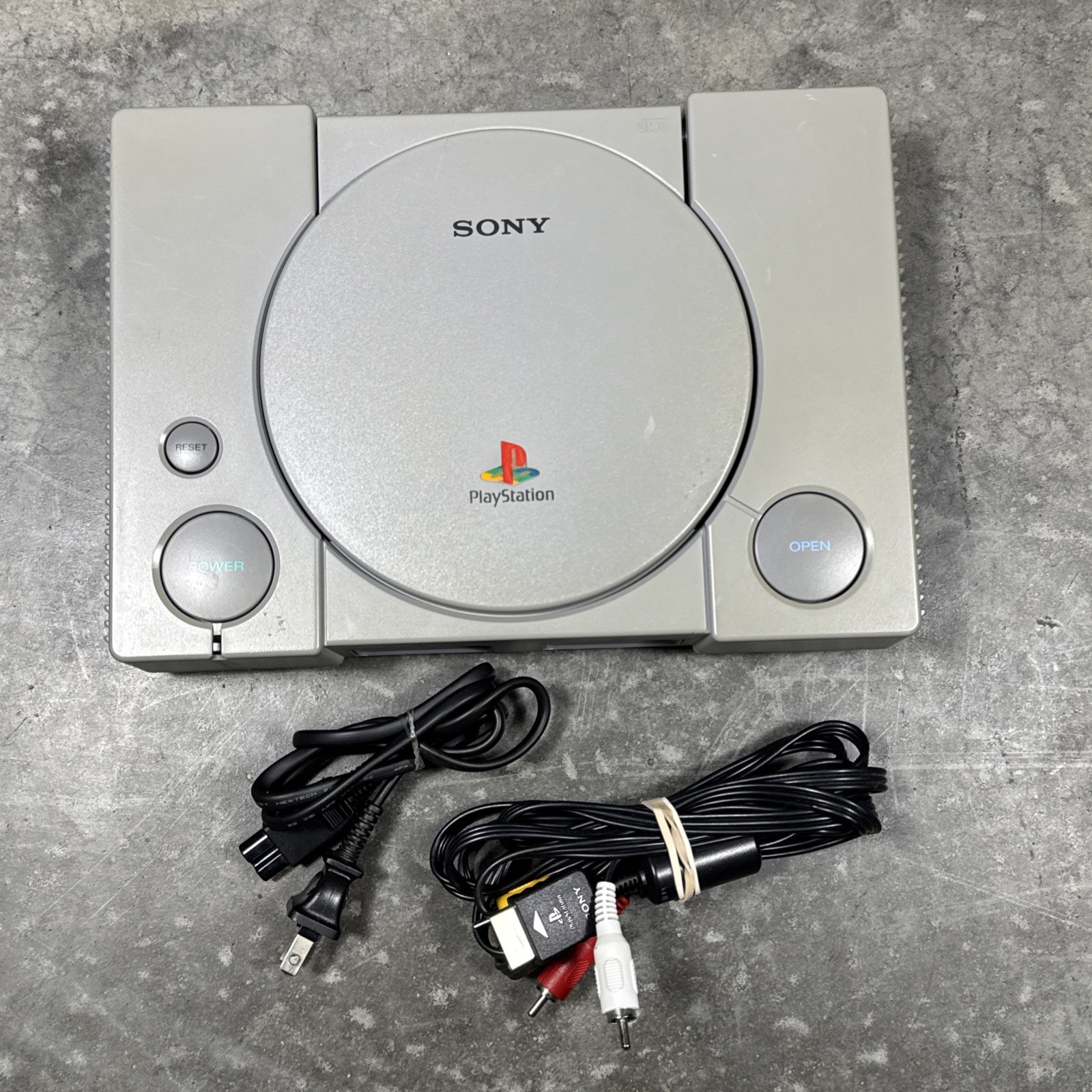 Sony PlayStation 1 PS1 Console (SCPH-7001) w/ OEM AV & Power Cable Tested