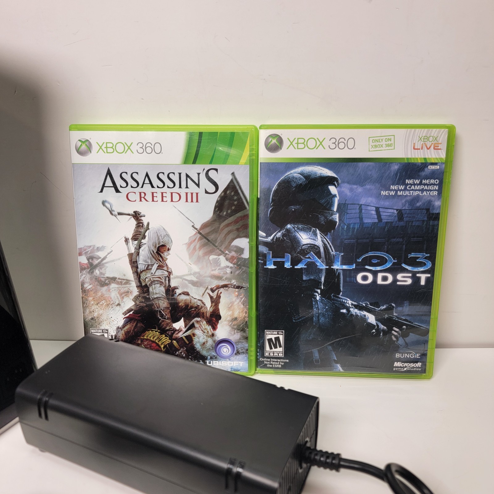 Xbox 360 Slim 250GB Console Bundle Controller 2 Games Tested and Working