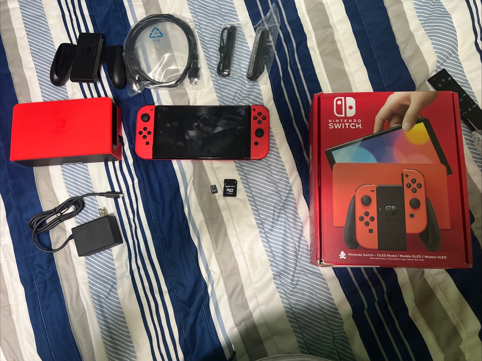 Nintendo Switch (OLED Model) HEG-001 Mario Red Edition 64GB Console Used