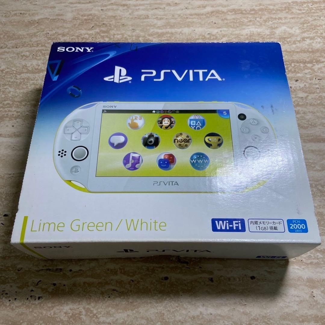Sony PS Vita PCH-2000 Lime Green White Wi-Fi CIB Near Mint Tested 7499