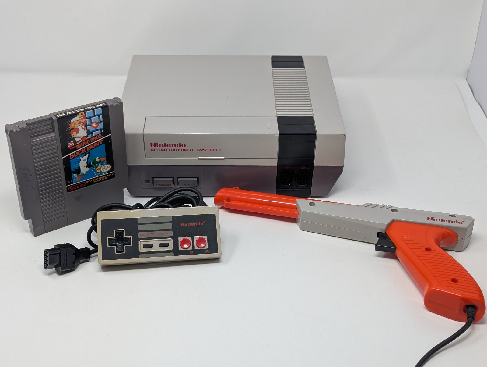 Nintendo NES Action Set Home Console With OEM Controller, Zapper Gun & Cables
