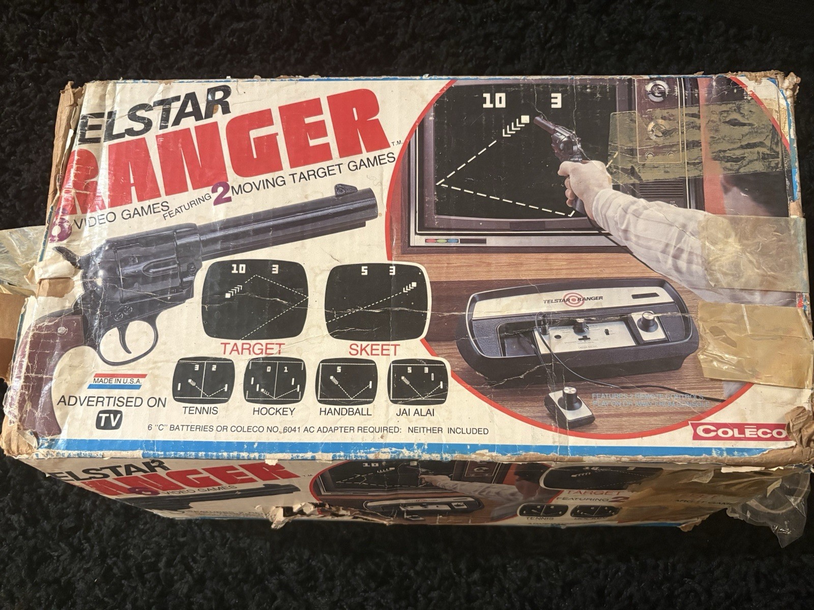 Vintage 1977 Coleco Telstar Ranger Video Game Console Pong Model 6046 Box Tested