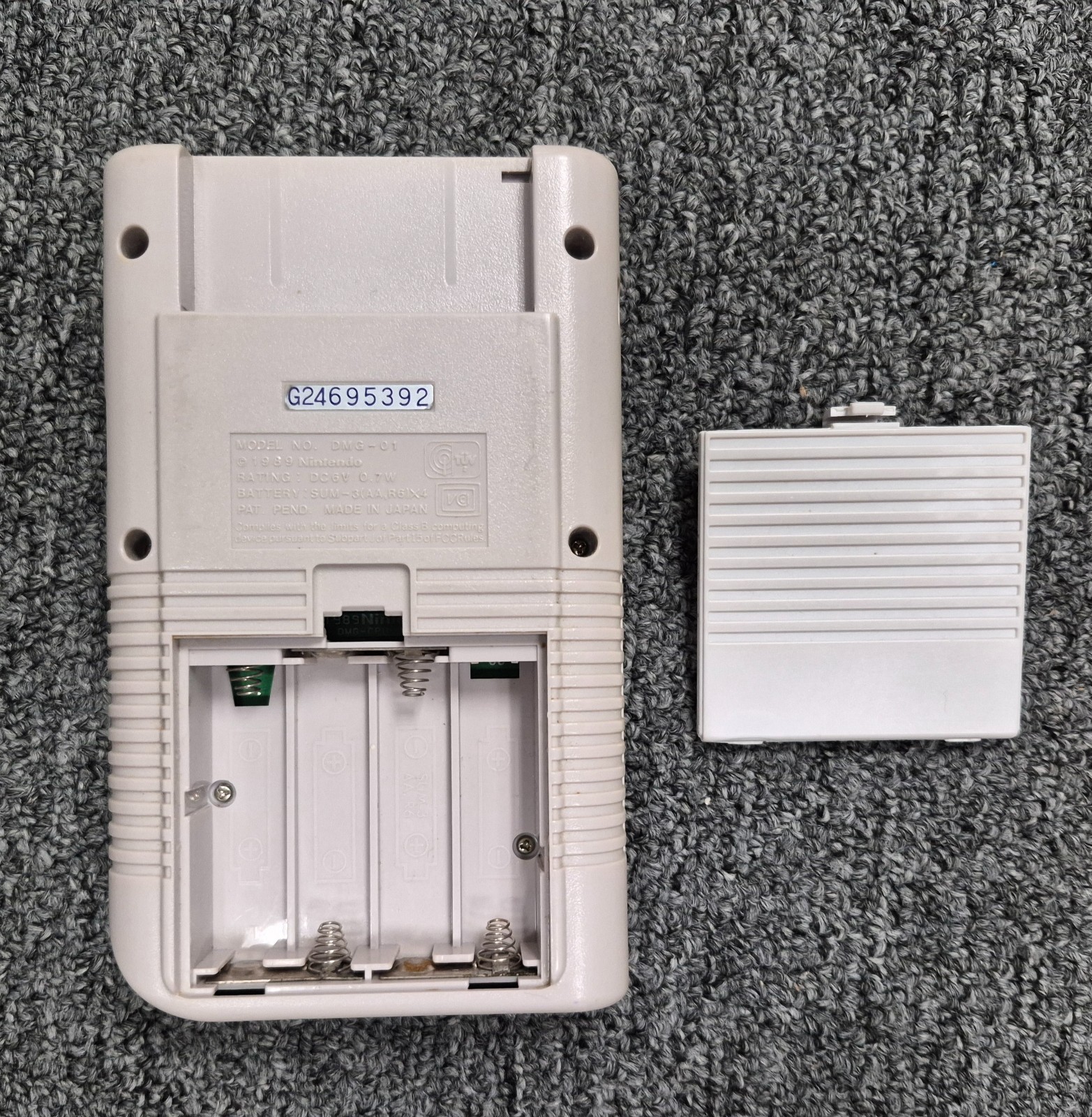 Nintendo Game Boy Launch Edition Handheld System Original GB Gray Tested!