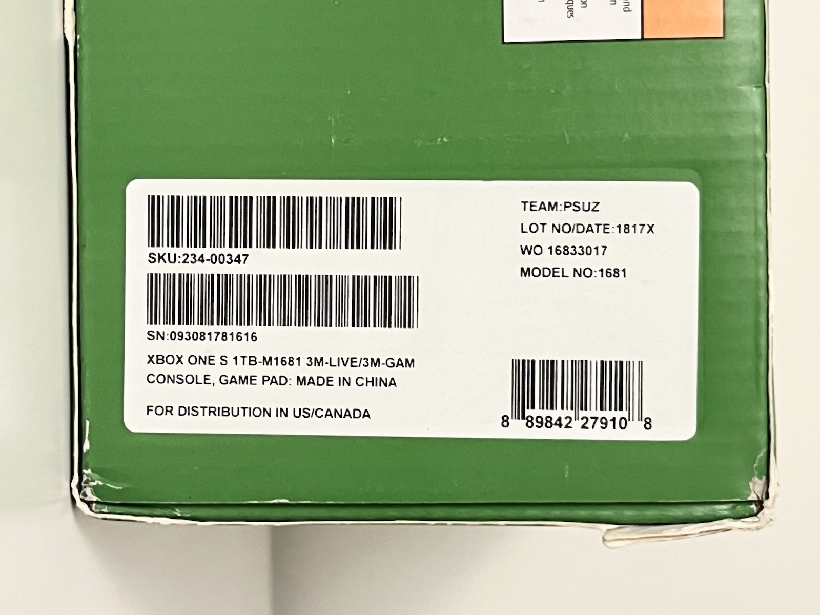 Microsoft Xbox One S 1TB Game Console SEALED + 3 Months Game Pass + Live Gold