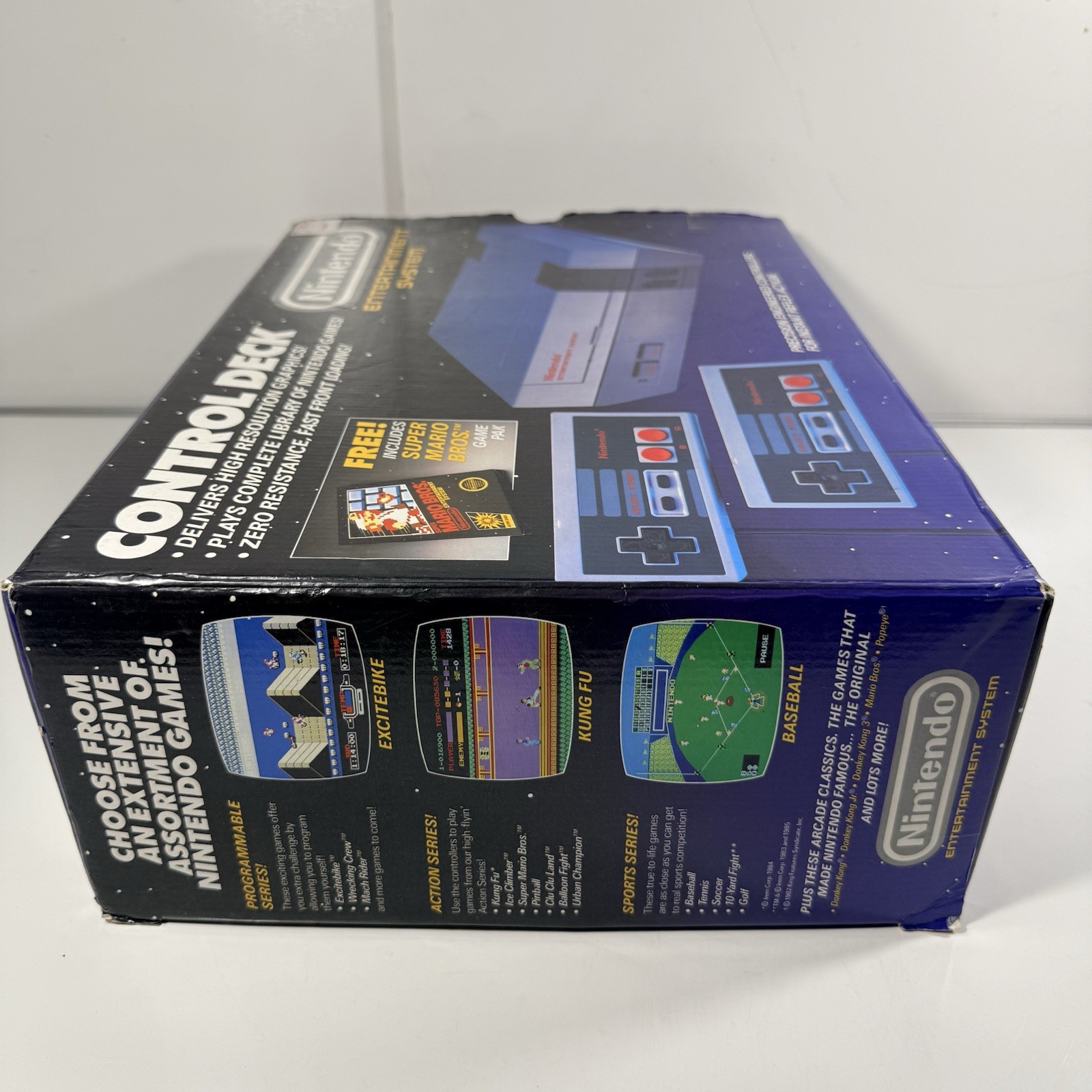 NES Control Deck Nintendo Entertainment System EMPTY BOX ONLY Super Mario Bros.