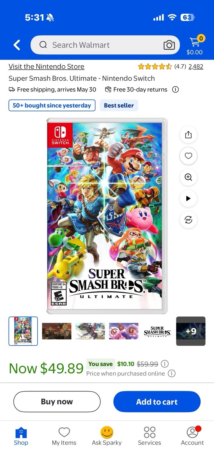 Nintendo Switch OLED Model Console 64GB White Joy-Con, USB-C, HEG-001