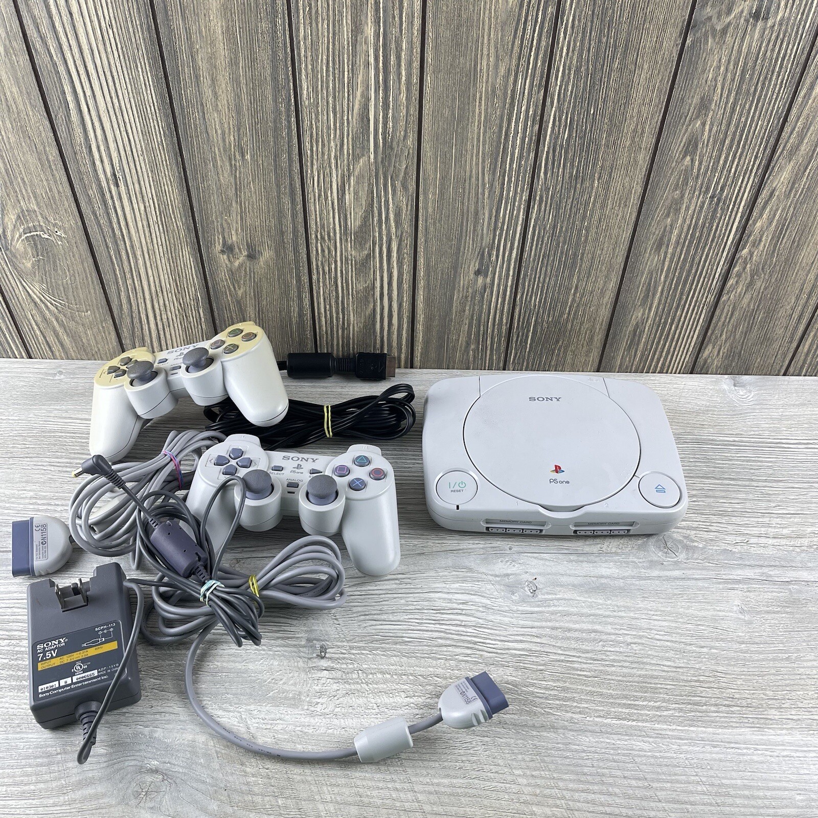 PlayStation PS one PS1 SCPH-101 Console Controller, And Power Cable Tested