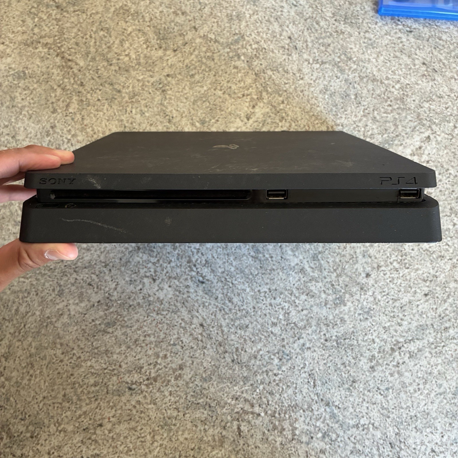 Sony PlayStation 4 Slim 1TB Console Bundle Cables, Game, Controller FW 13.50