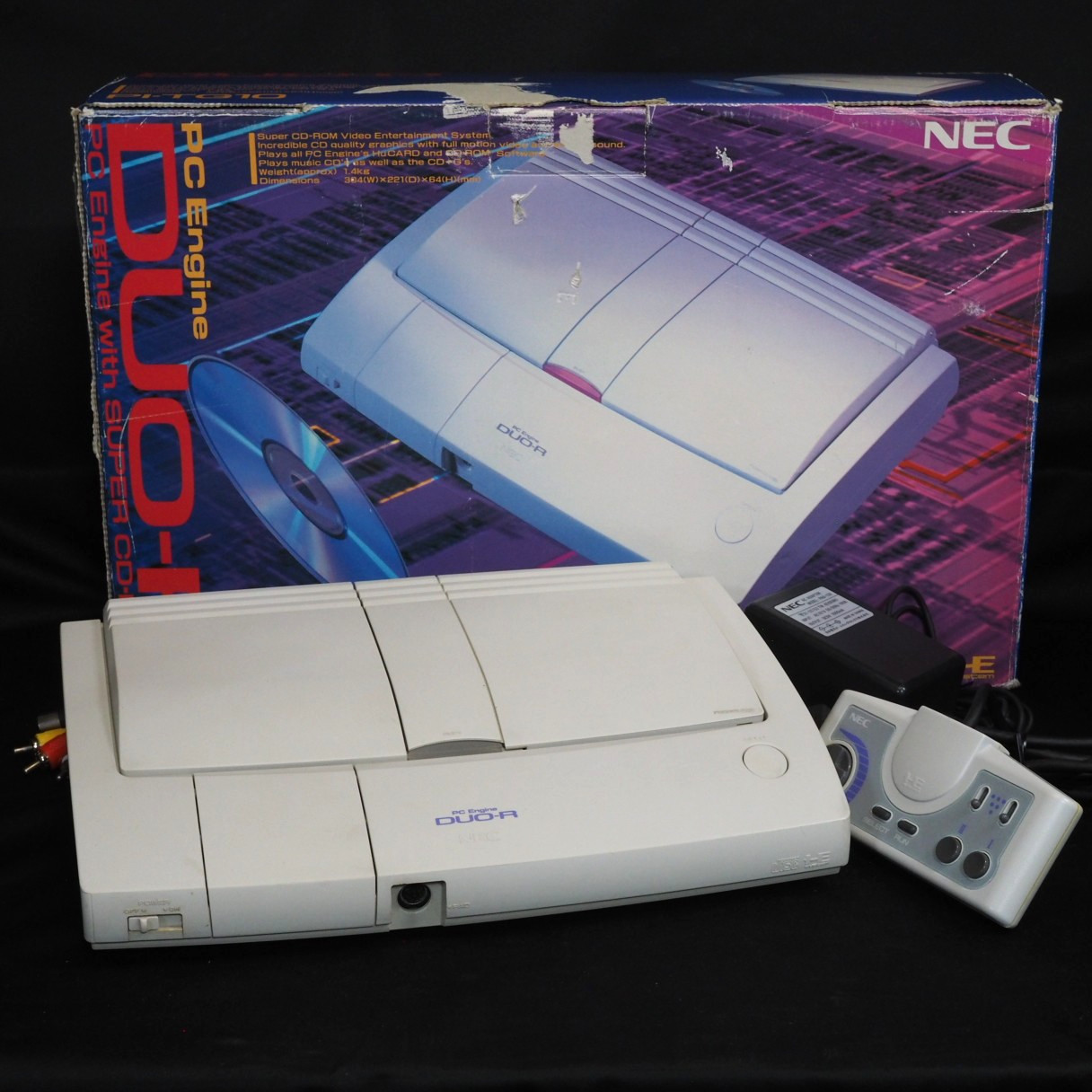 NEC PC Engine DUO-R Console system PI-TG10 Boxed Tested For HuCARD / CD-ROM²