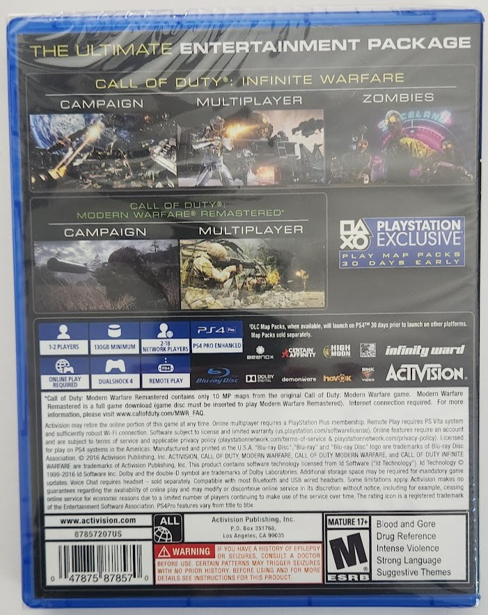 Call of Duty: Infinite Warfare [Legacy Edition] PS4 New Special (2016 Action)