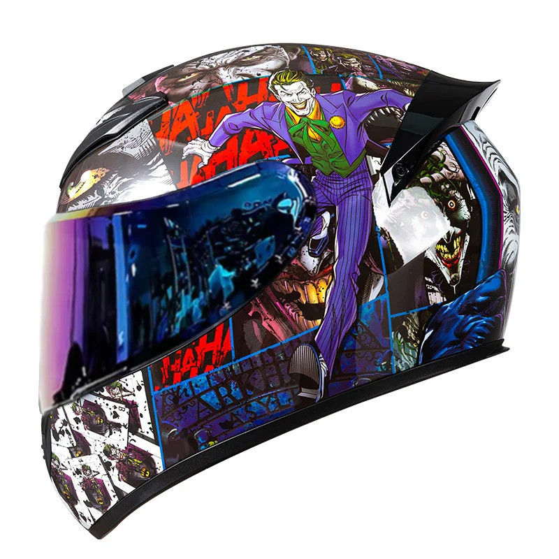 Unisex DOT Certified Full Face Motorcycle Helmet Safety Motobike Scooter Casco M