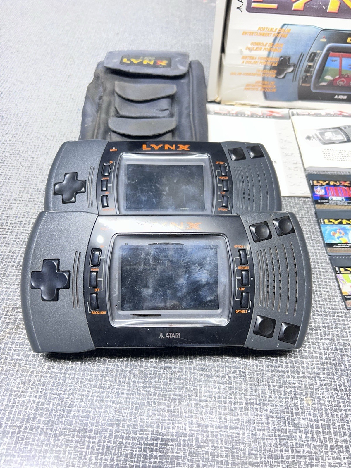 Atari Lynx II System Handheld Consoles With Games, Manuals And Box