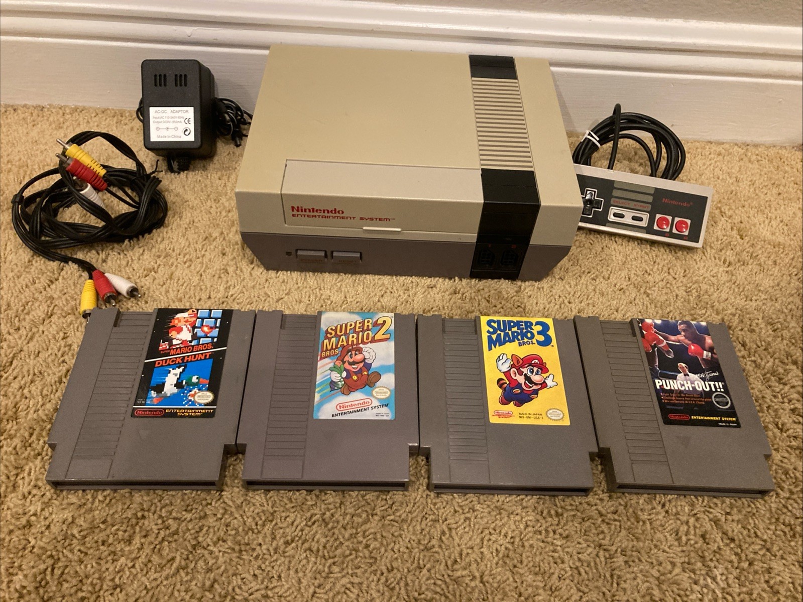 Nintendo Bundle NES System + Mike Tyson Punch-Out Game Lot! – Tested!!